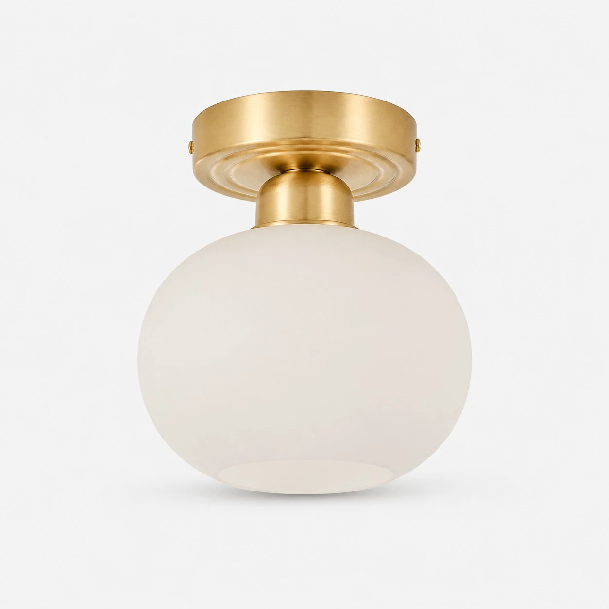 Brass Opal Glass Ceiling Light