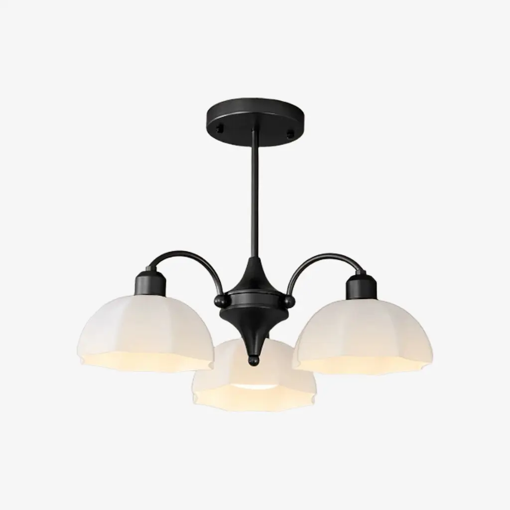 Lustre noir à 3 lumières