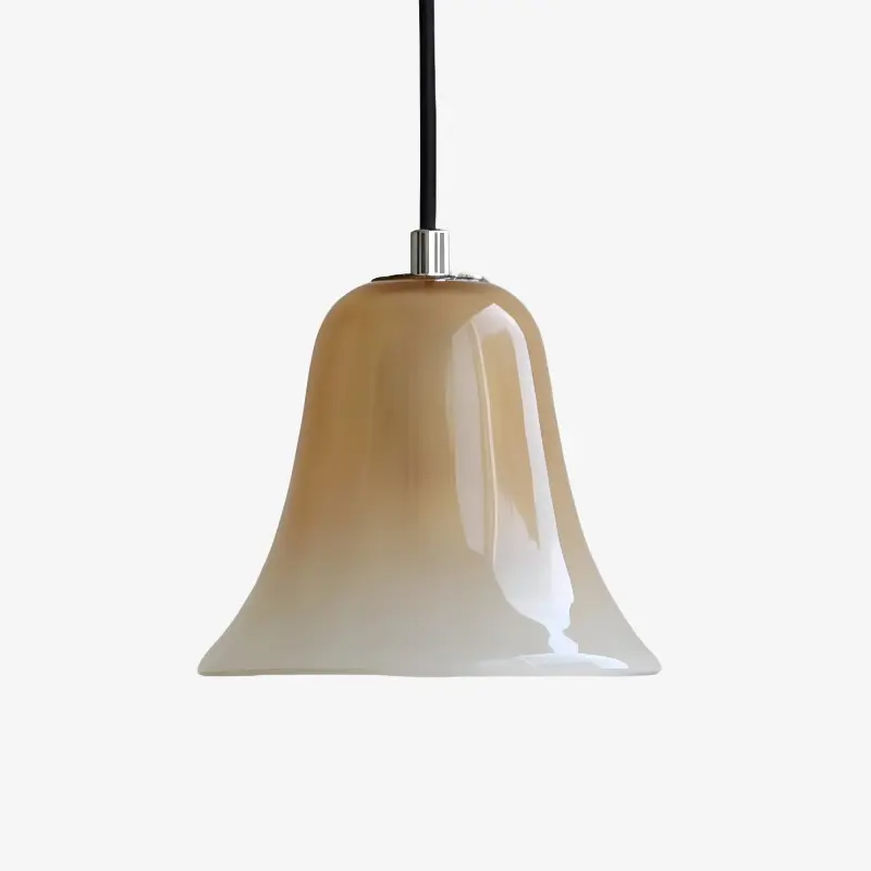 Suspension en verre dégradé beige latte