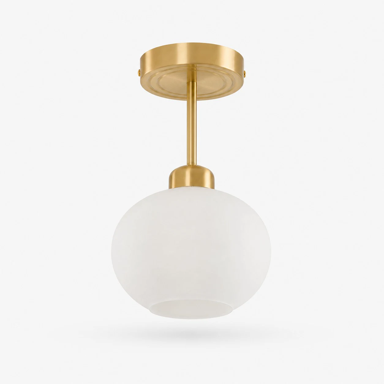 Brass Opal Glass Ceiling Light