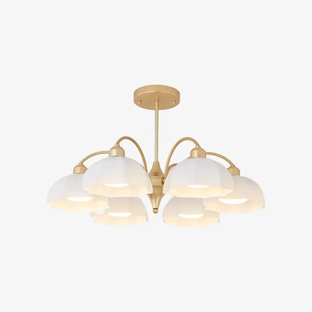 Lustre doré à 6 lumières