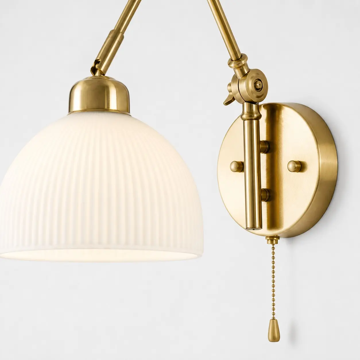 Wall base and pull-chain detail