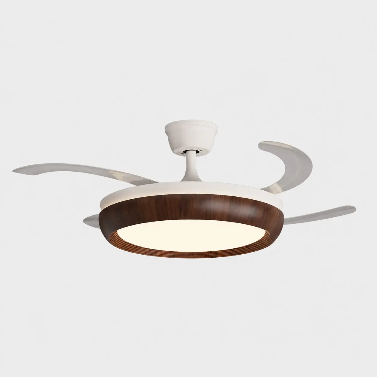 Style A walnut-tone ceiling fan light