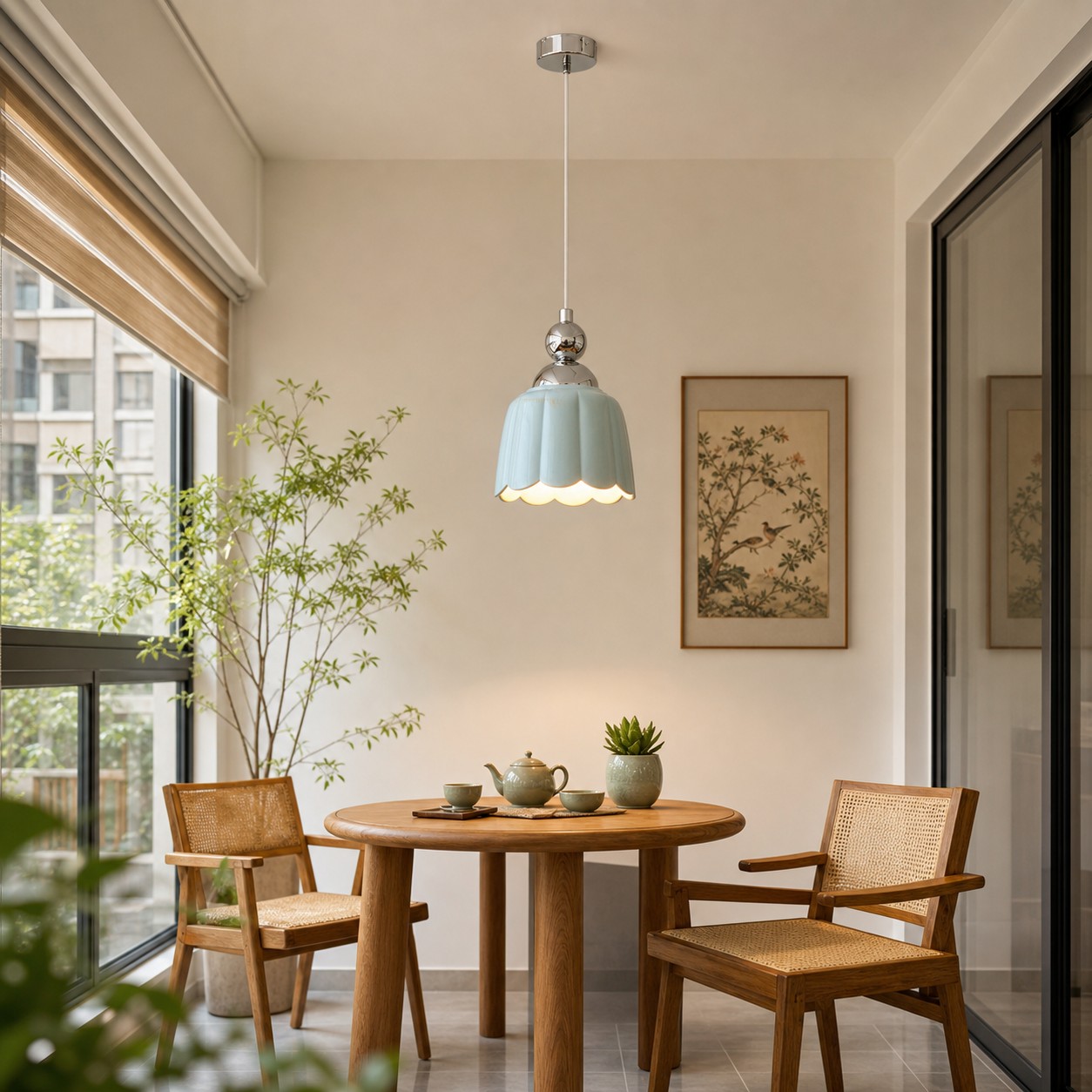 A Gentle Ceramic Pendant for Bedside Corners, Small Tables, and Quiet Reading Spots.