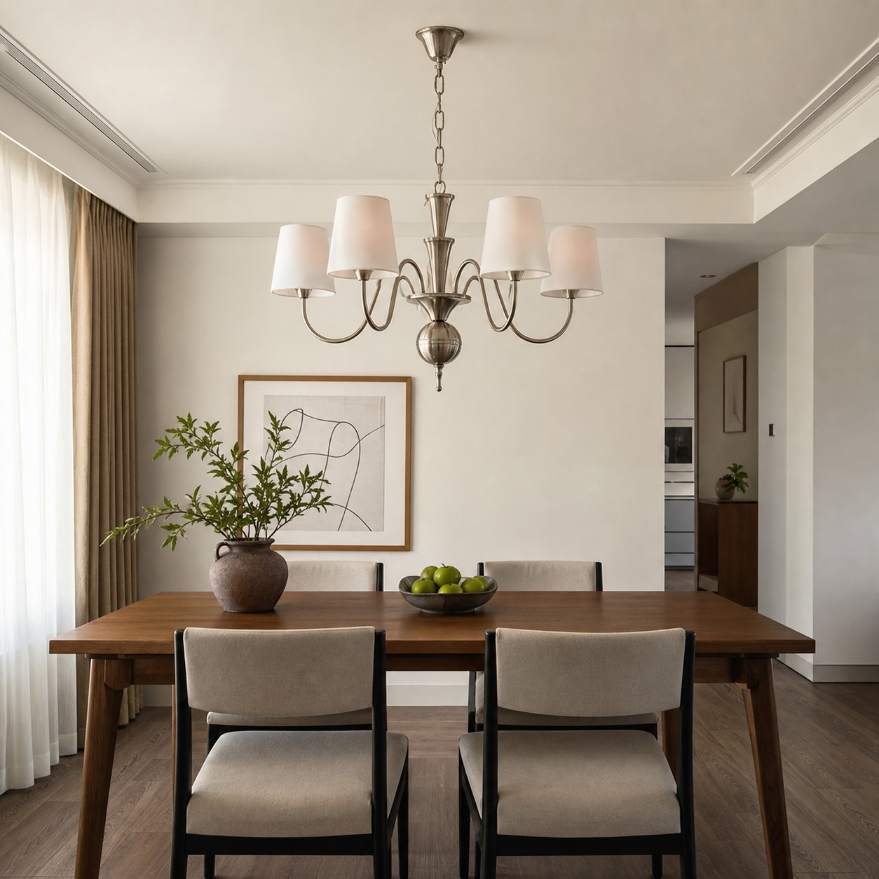A graceful ceiling focal point for dining rooms, living rooms, and classic interiors.