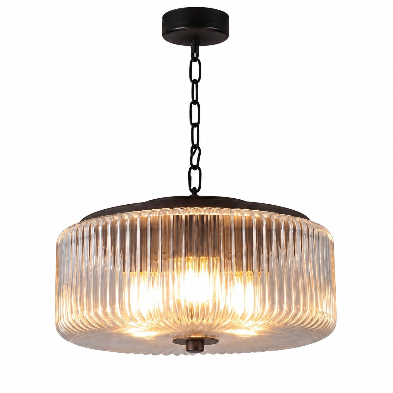 Coffee Pendeltaklampa i ribbad glas Artikelnummerbild