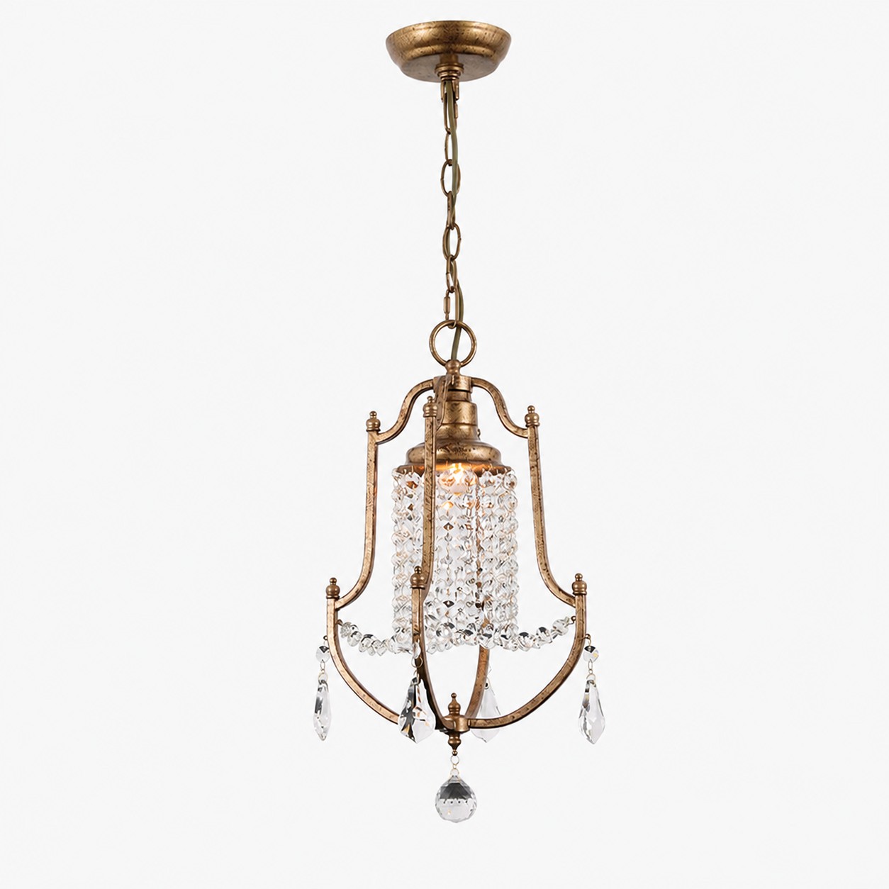 French Country Crystal Pendant Light