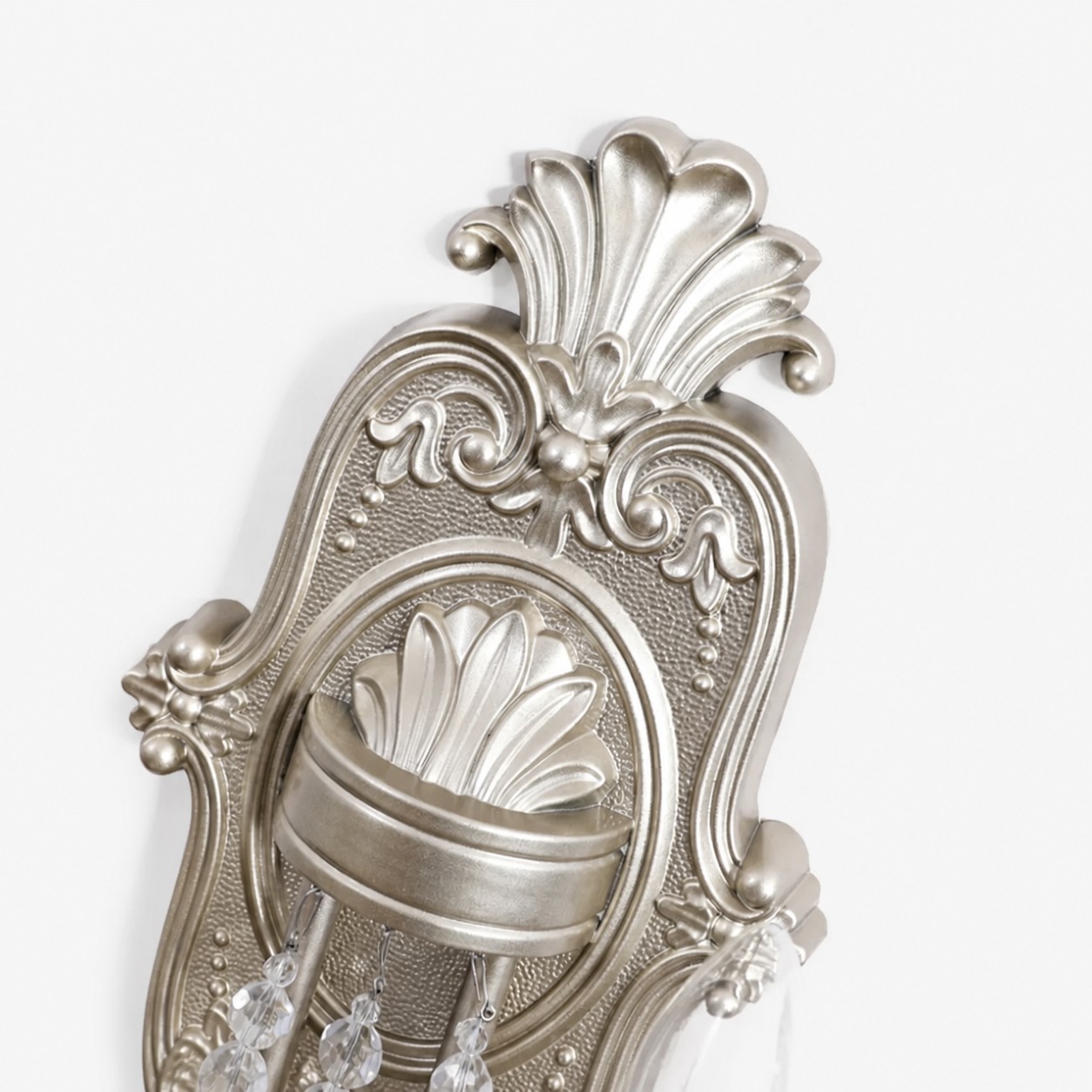 Double Crystal Candle Wall Sconce detail 1