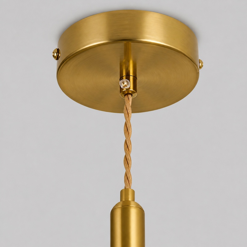 Round canopy and matching brass suspension