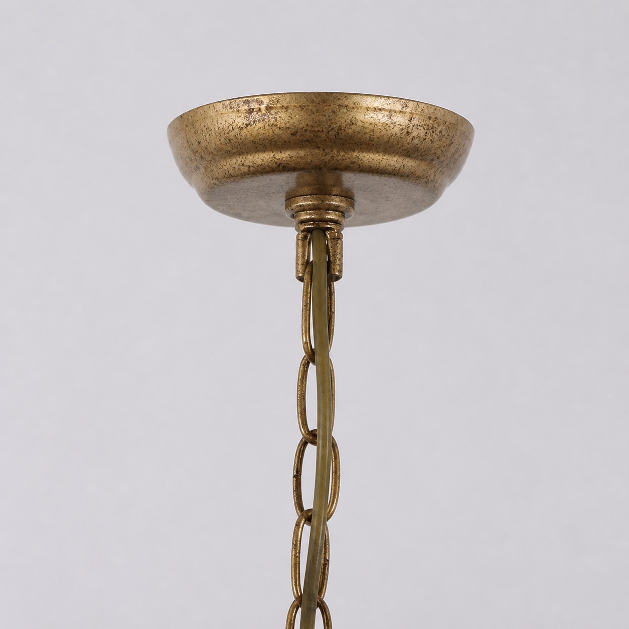 Antique gold ceiling canopy and adjustable chain