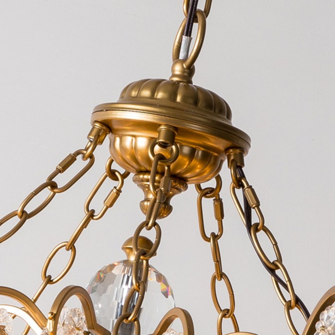 Couronne de lustre décorative avec chaînes de soutien