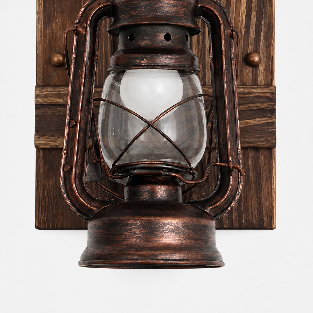 Lantern frame and dark metal finish