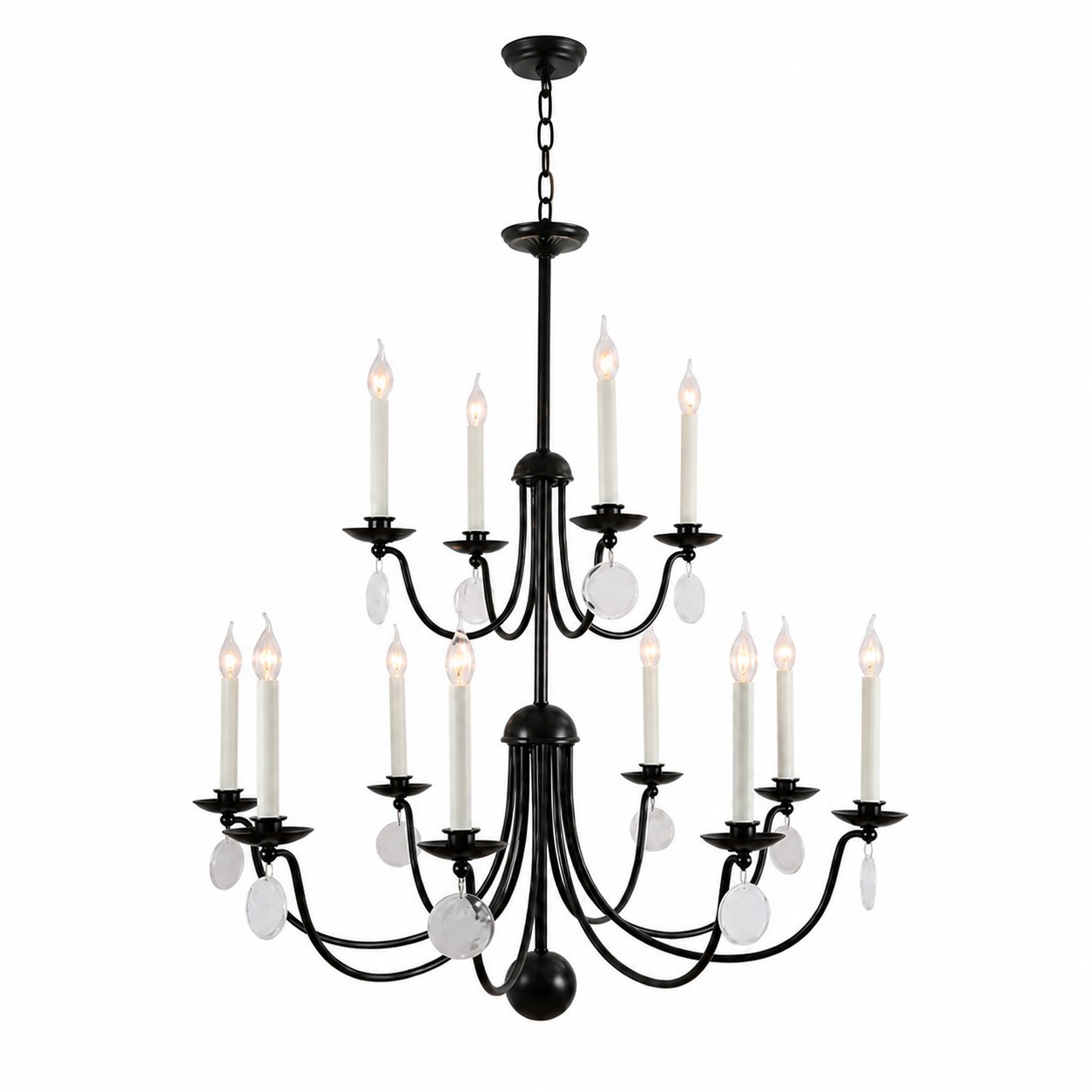 40.2-inch 12-Light chandelier