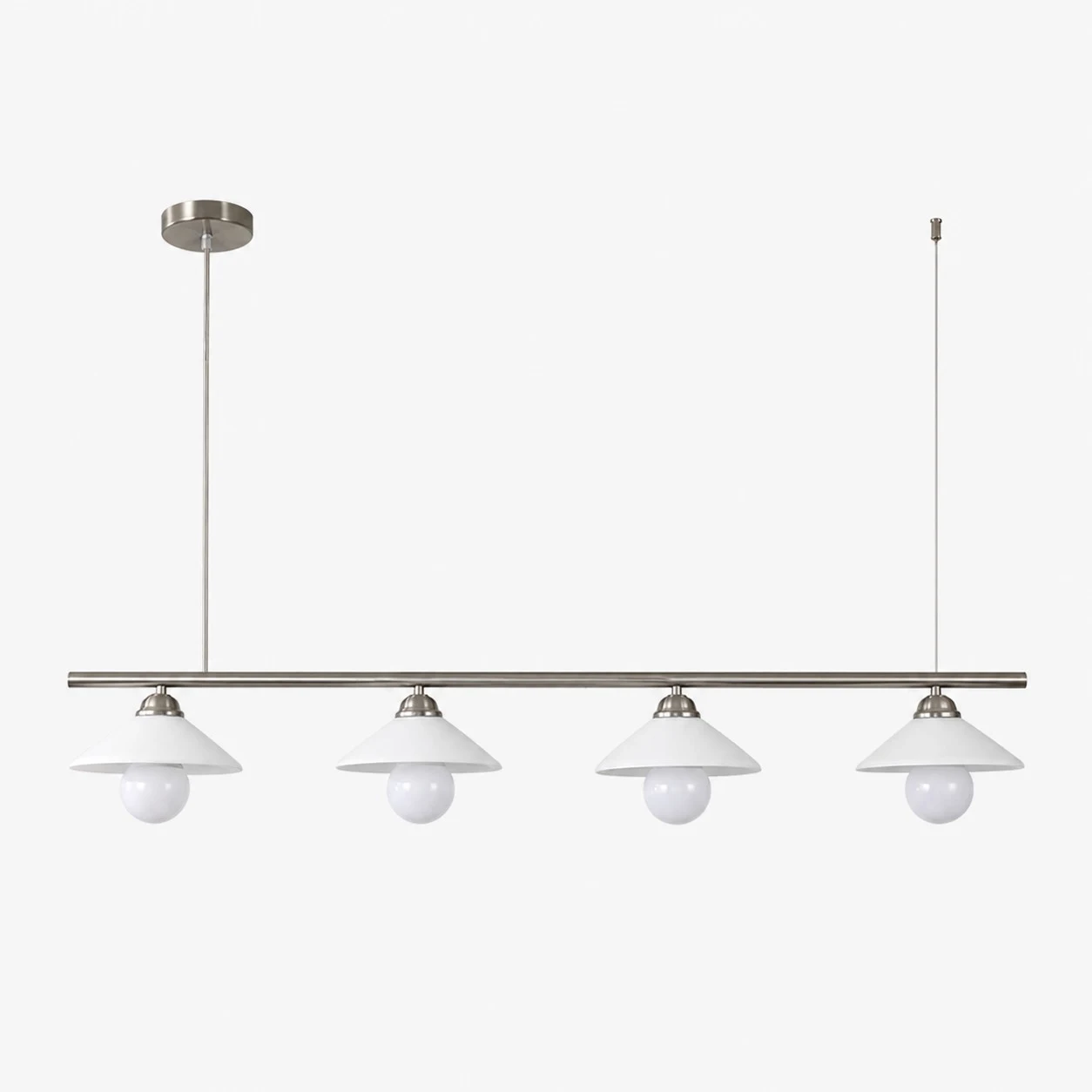 Hanging Wire 4 Heads linear glass pendant light