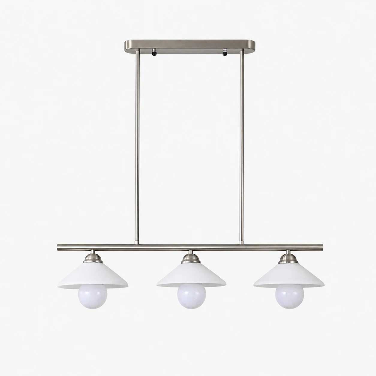 Hanging Rod 3 Heads linear glass pendant light