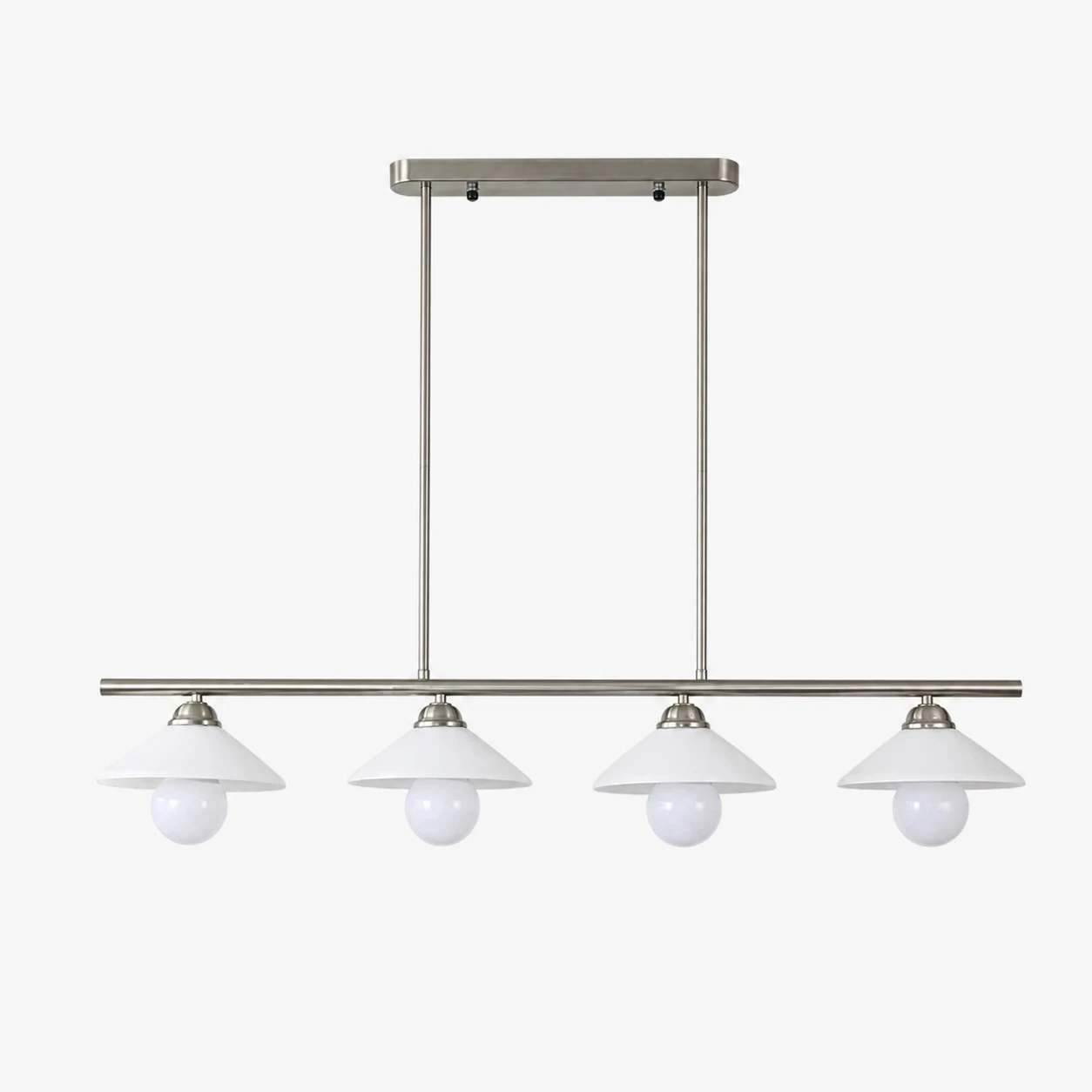 Hanging Rod 4 Heads linear glass pendant light