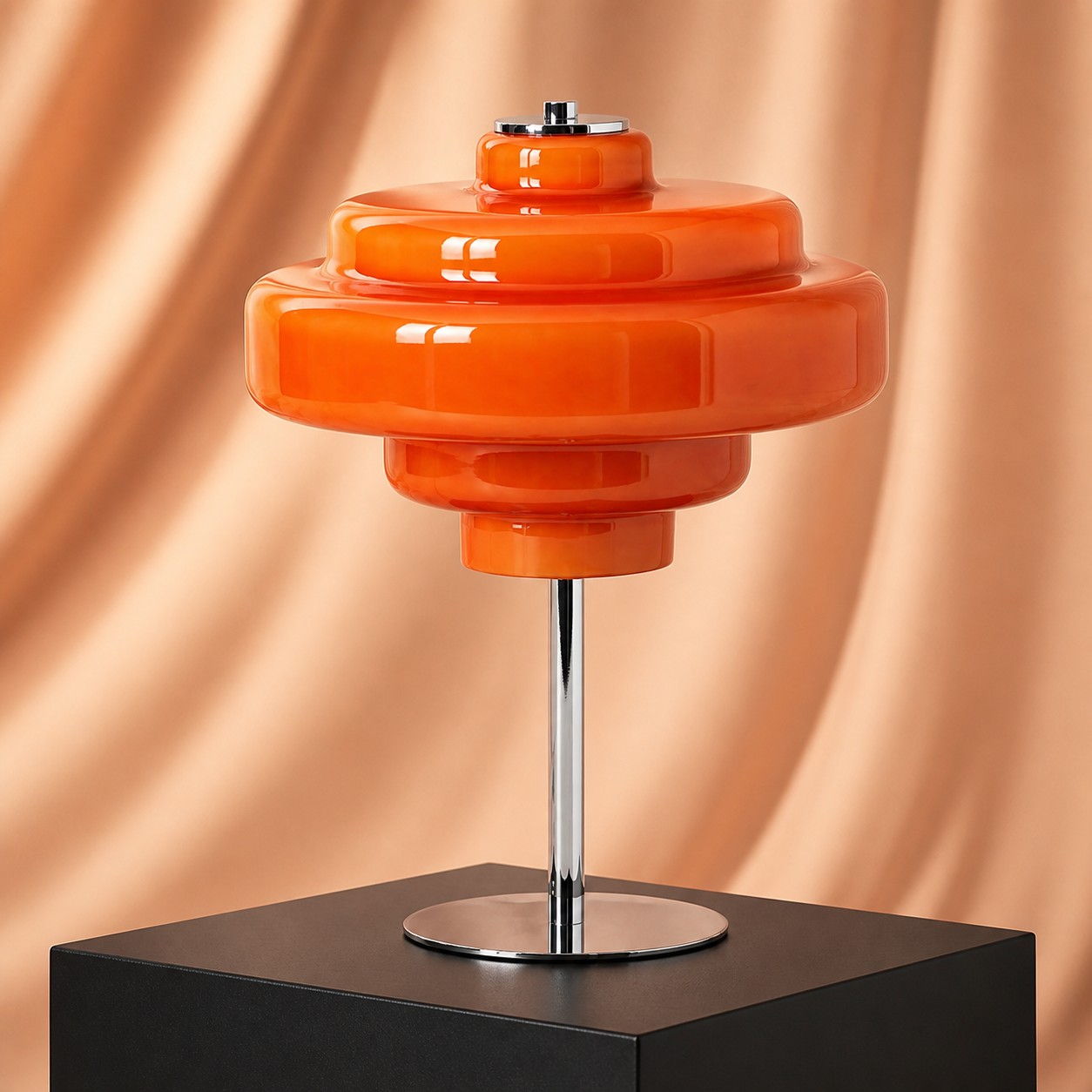 Oranje Koloro glazen tafellamp
