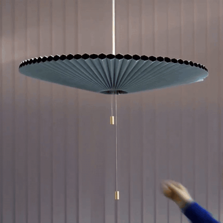 Pleats in Motion adjustable pendant light motion demonstration