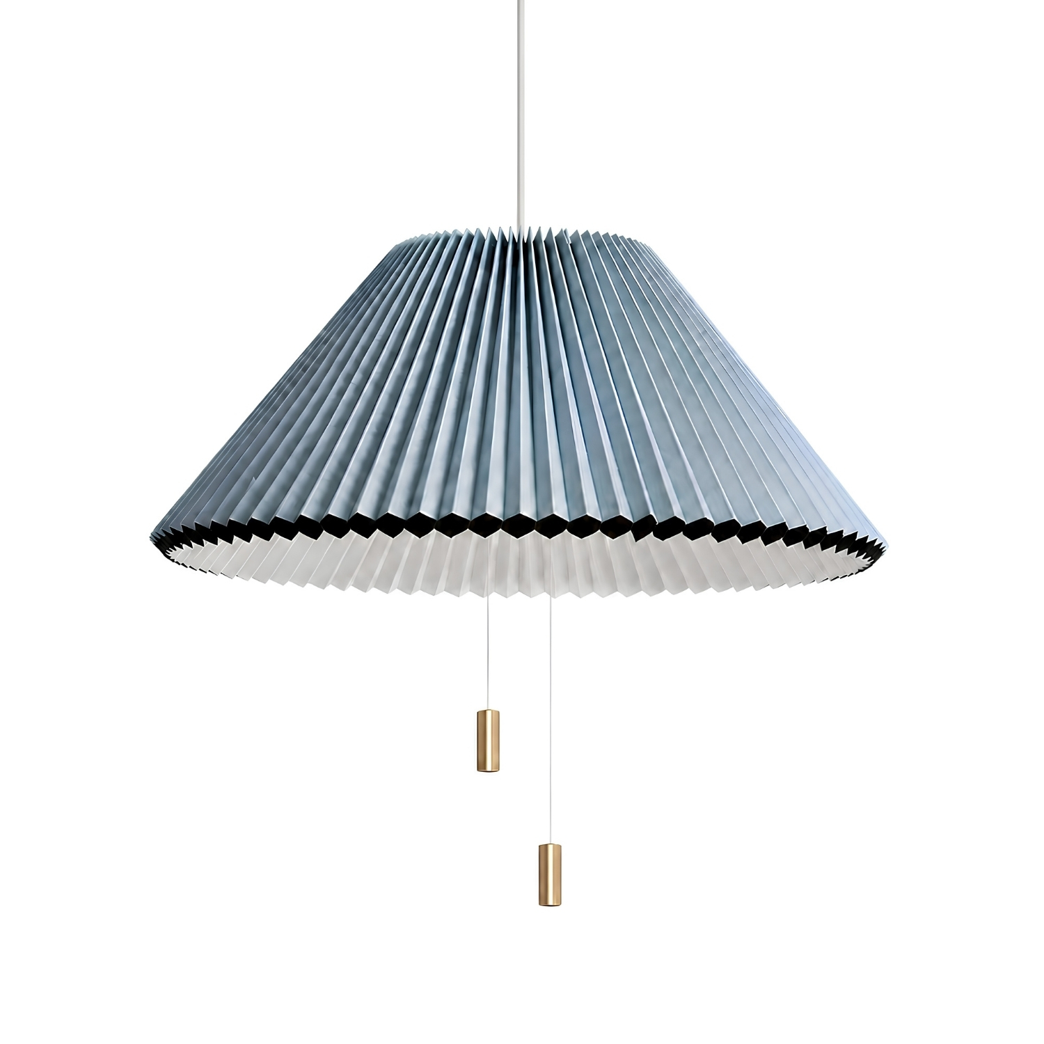 Adjustable pleated pendant light Dia 30 cm Gray Blue SKU