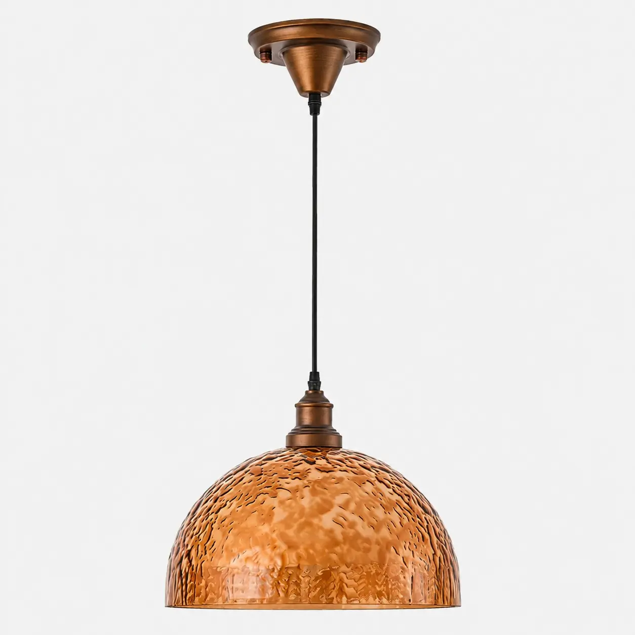 Amber acrylic pendant light with adjustable cord