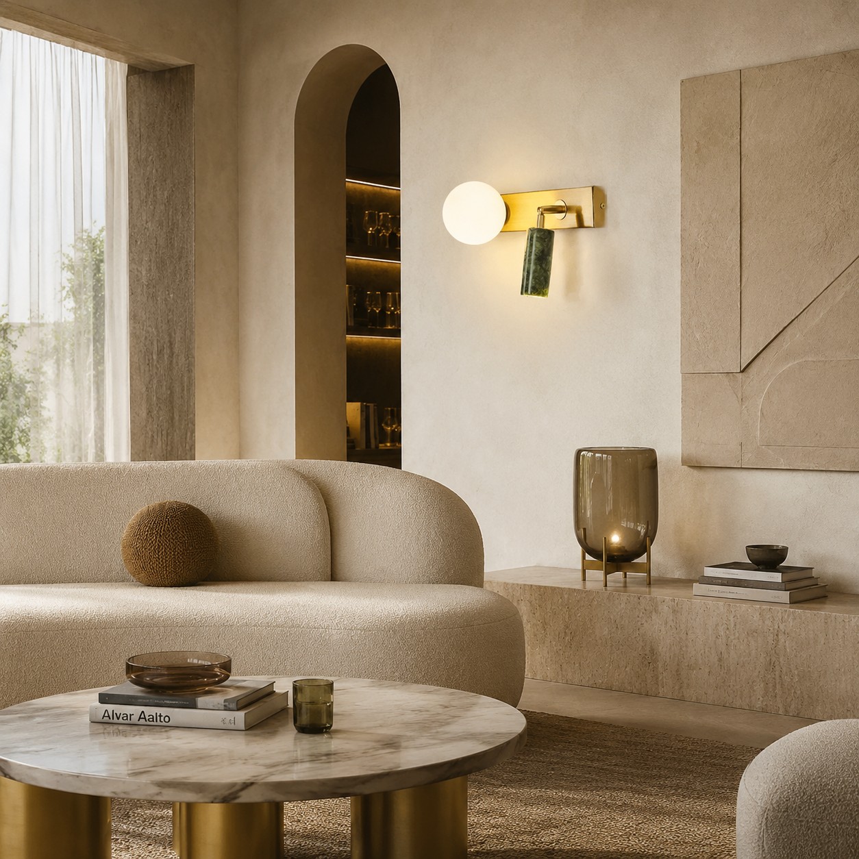 A sculptural accent for layered interiors