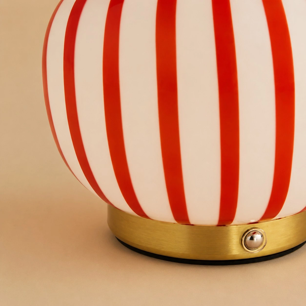 Touch control and striped glass detail