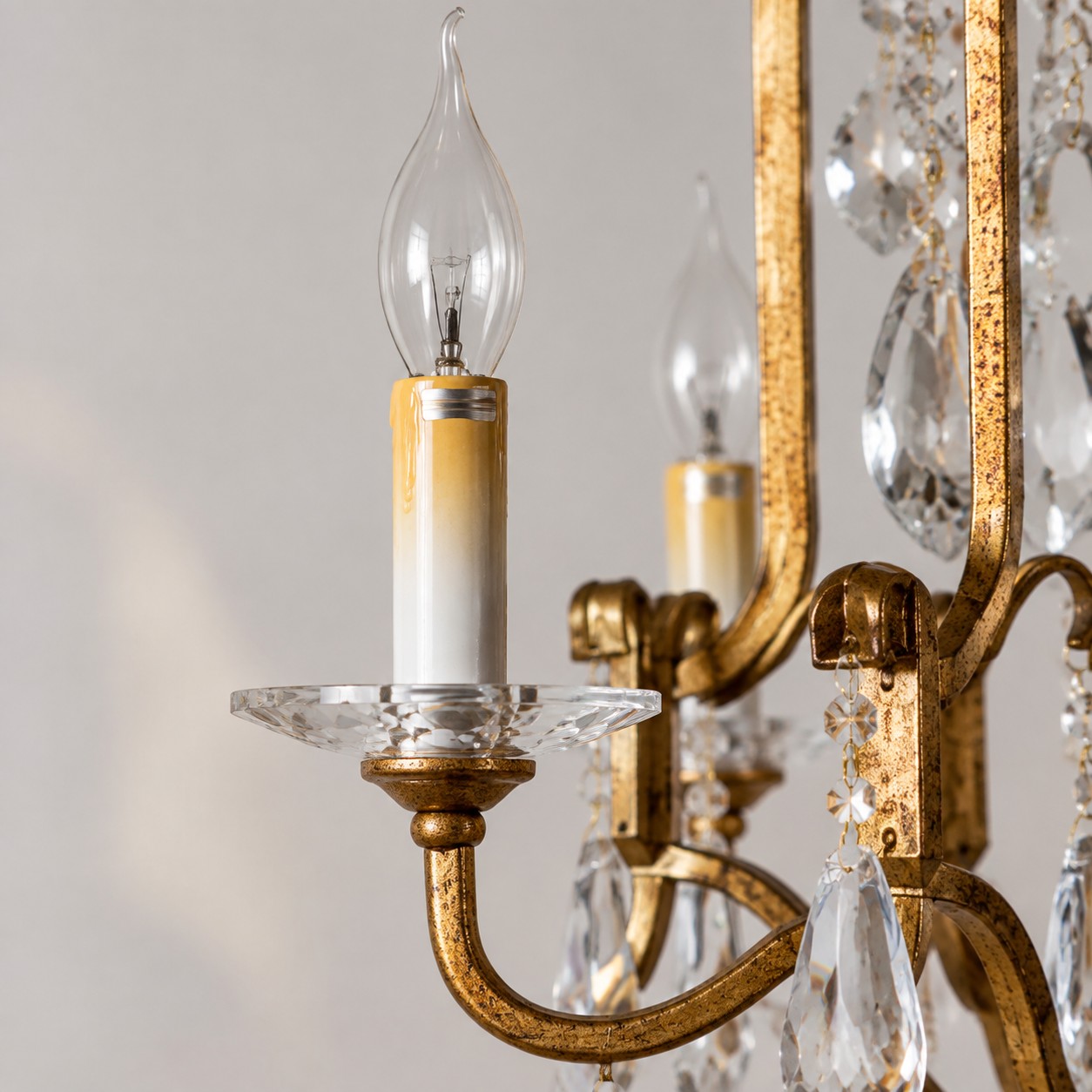 Candle-style socket completes the classic look