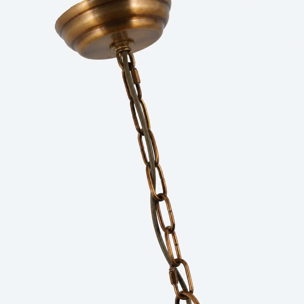 Oval Cage Textured Glass Chandelier detail 2