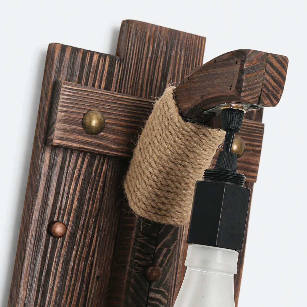 Rope wrap and distressed wood grain