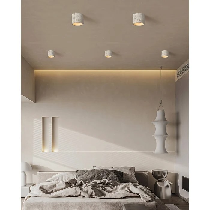 Terra textured cylinder ceiling light