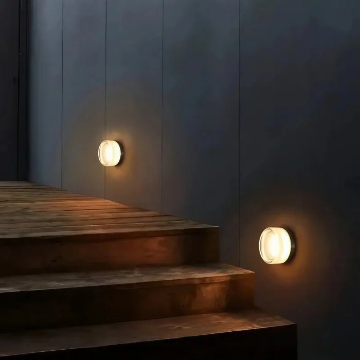 Duna amber dimple flush light