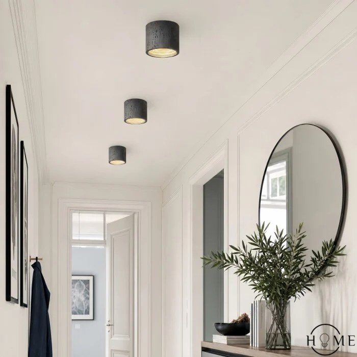 Terra textured cylinder ceiling light