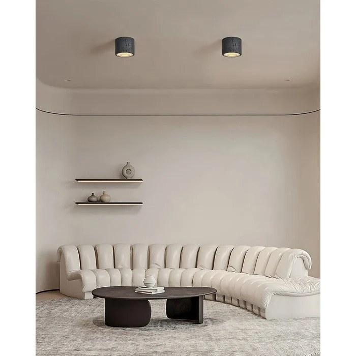 Terra textured cylinder ceiling light