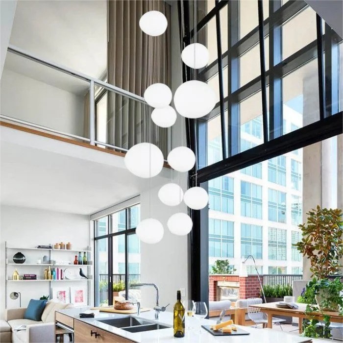 Stonea milk glass pebble pendant