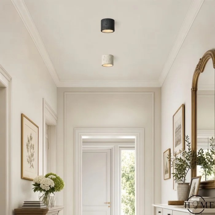Terra textured cylinder ceiling light