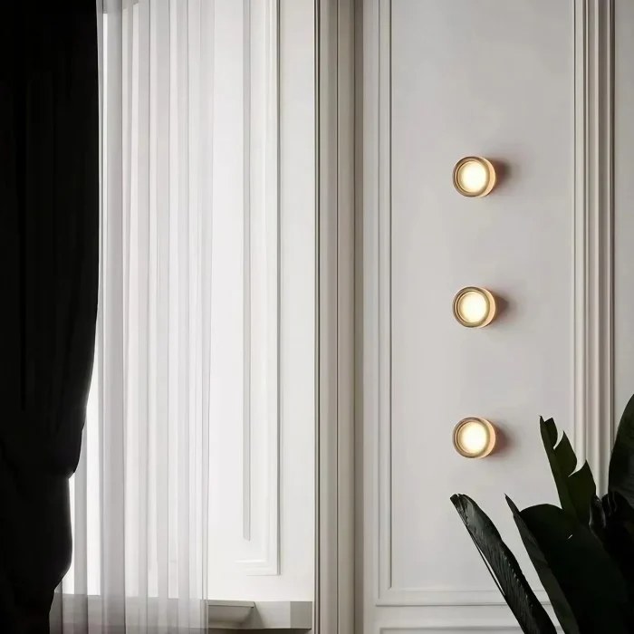 Duna amber dimple flush light