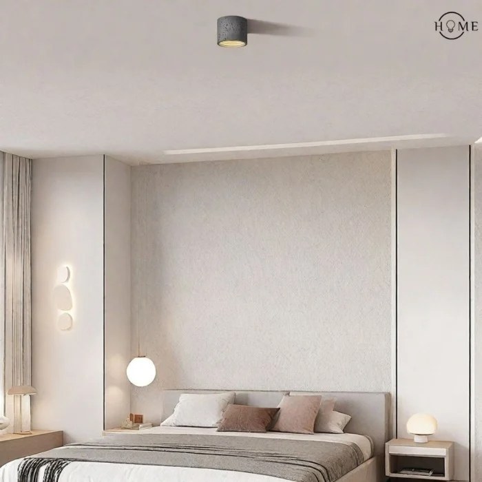 Terra textured cylinder ceiling light