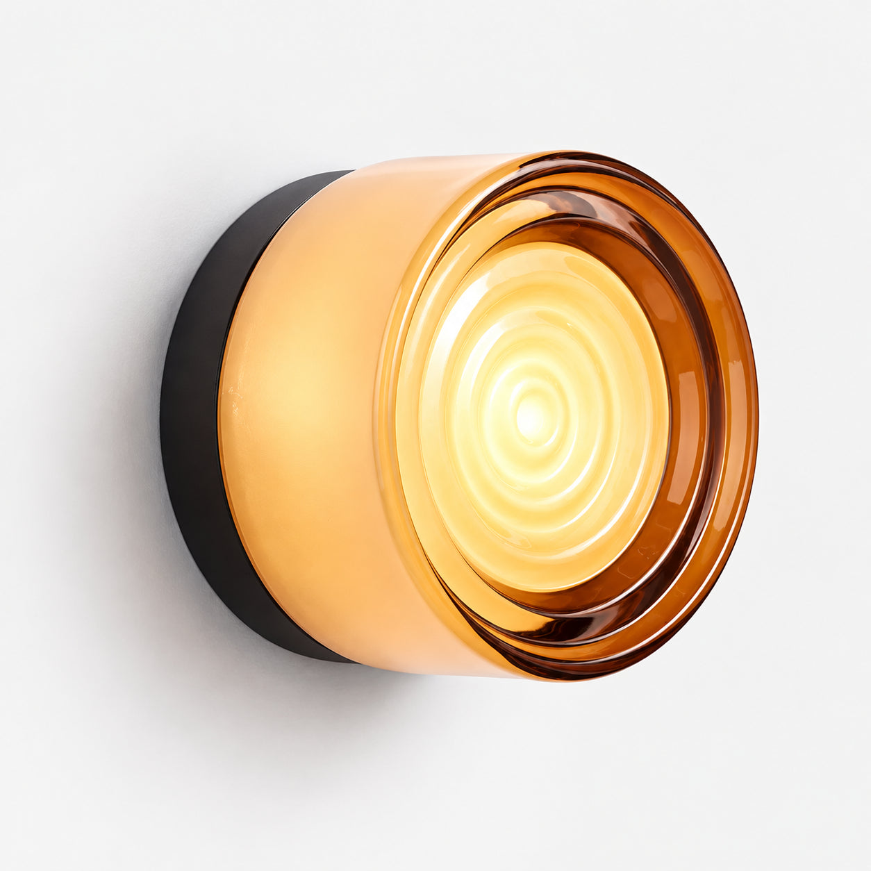 Souta Modern Dome LED Glass Dimple Wall Sconce - Amber(Ripple)