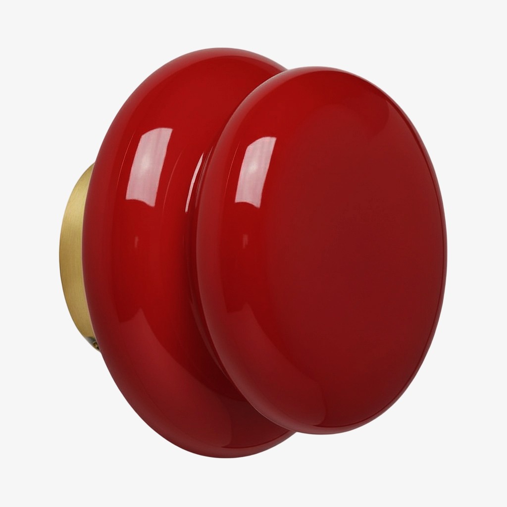 Orra Bauhaus Glass Wall Lamp &ndash; Art Decor Glass Wall Sconce for Bedroom or Bathroom K1426 - Red