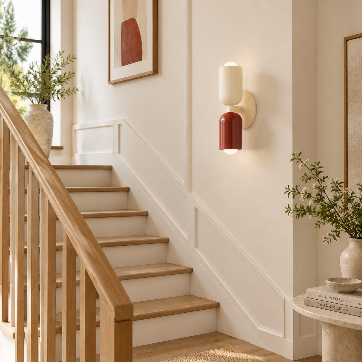 Elegant Up Down Wall Sconce - Bauhaus Double Heads Wall Light for Bedroom and Lounge