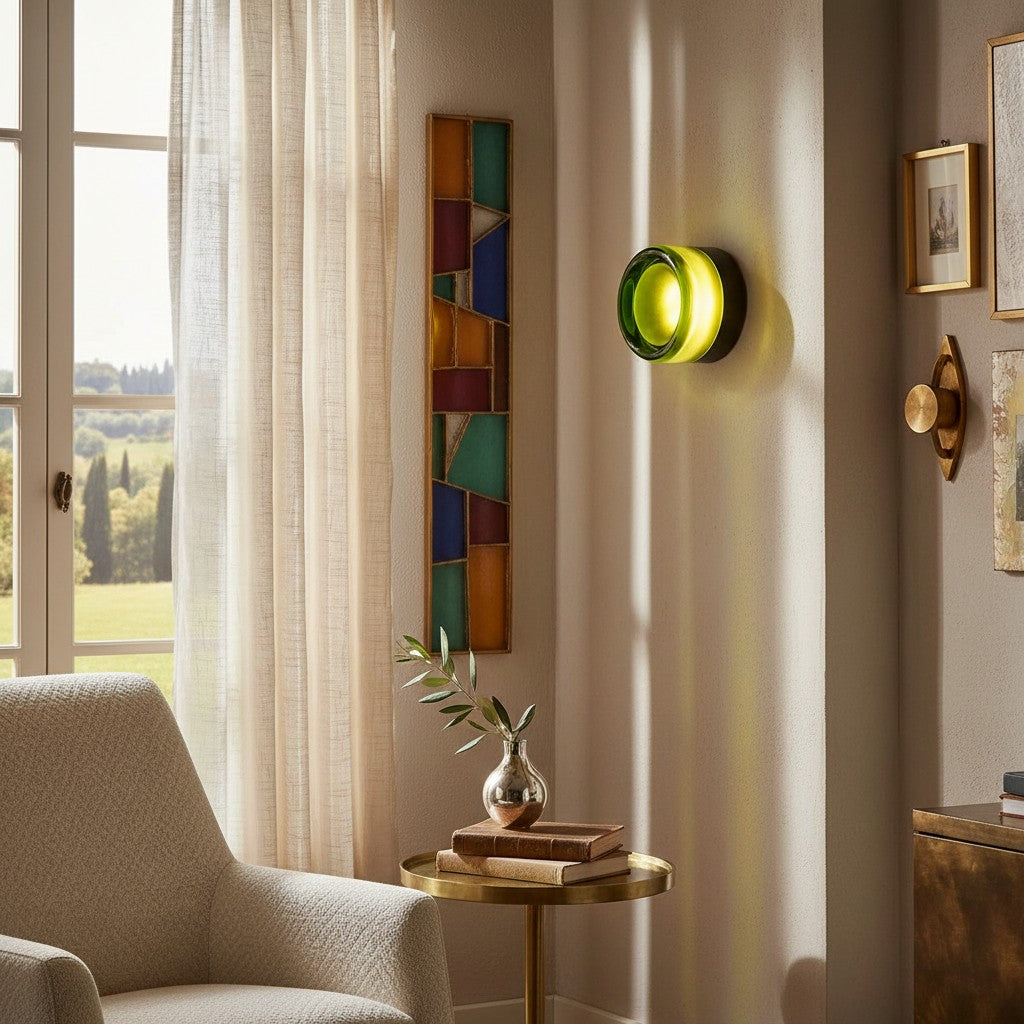 Souta Modern Dome LED Glass Dimple Wall Sconce