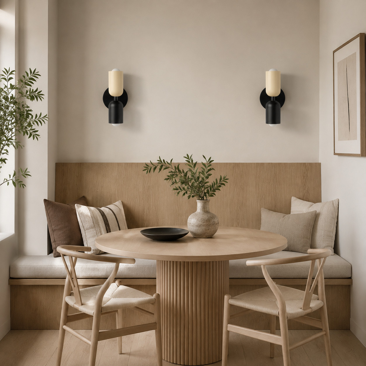 Elegant Up Down Wall Sconce - Bauhaus Double Heads Wall Light for Bedroom and Lounge