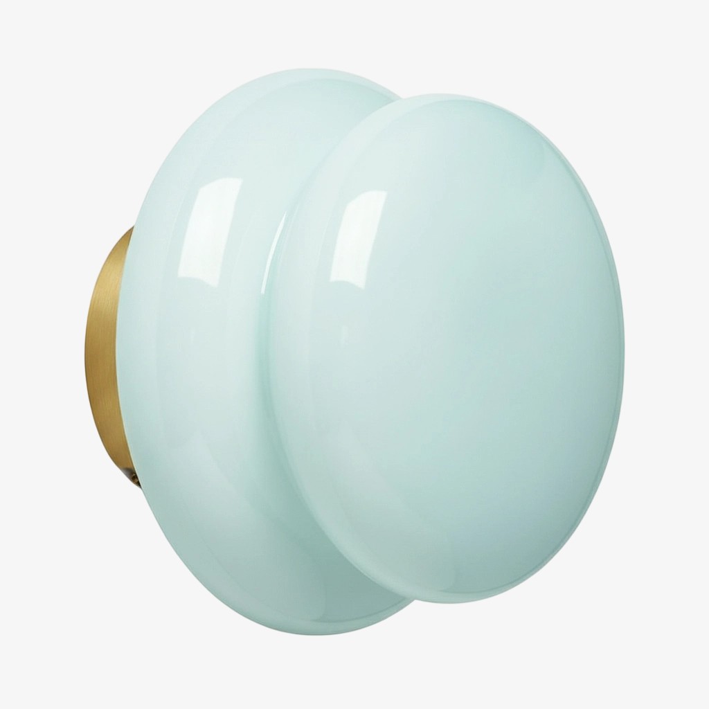 Orra Bauhaus Glass Wall Lamp &ndash; Art Decor Glass Wall Sconce for Bedroom or Bathroom K1426 - Light Blue