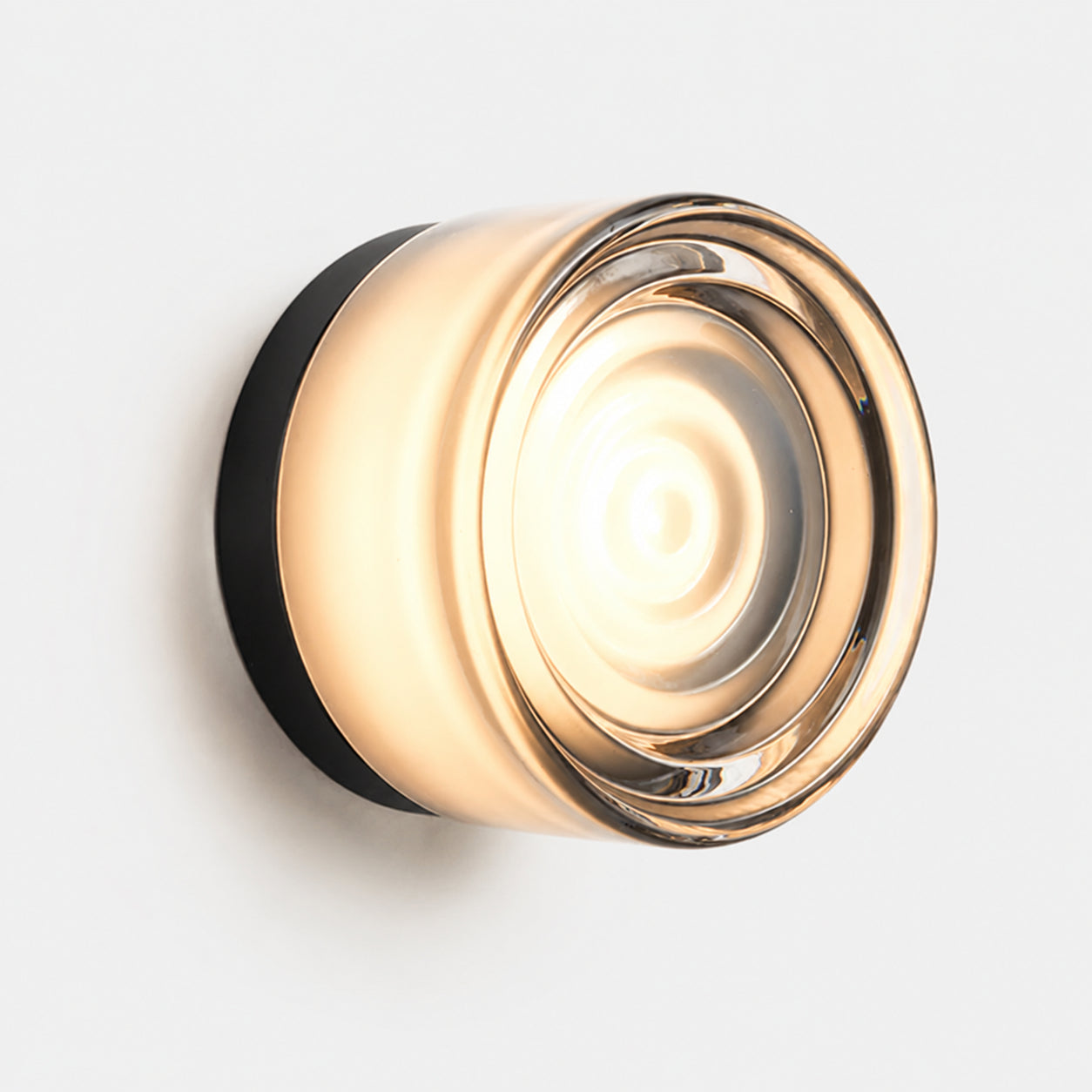 Souta Modern Dome LED Glass Dimple Wall Sconce - Smoke(Ripple)