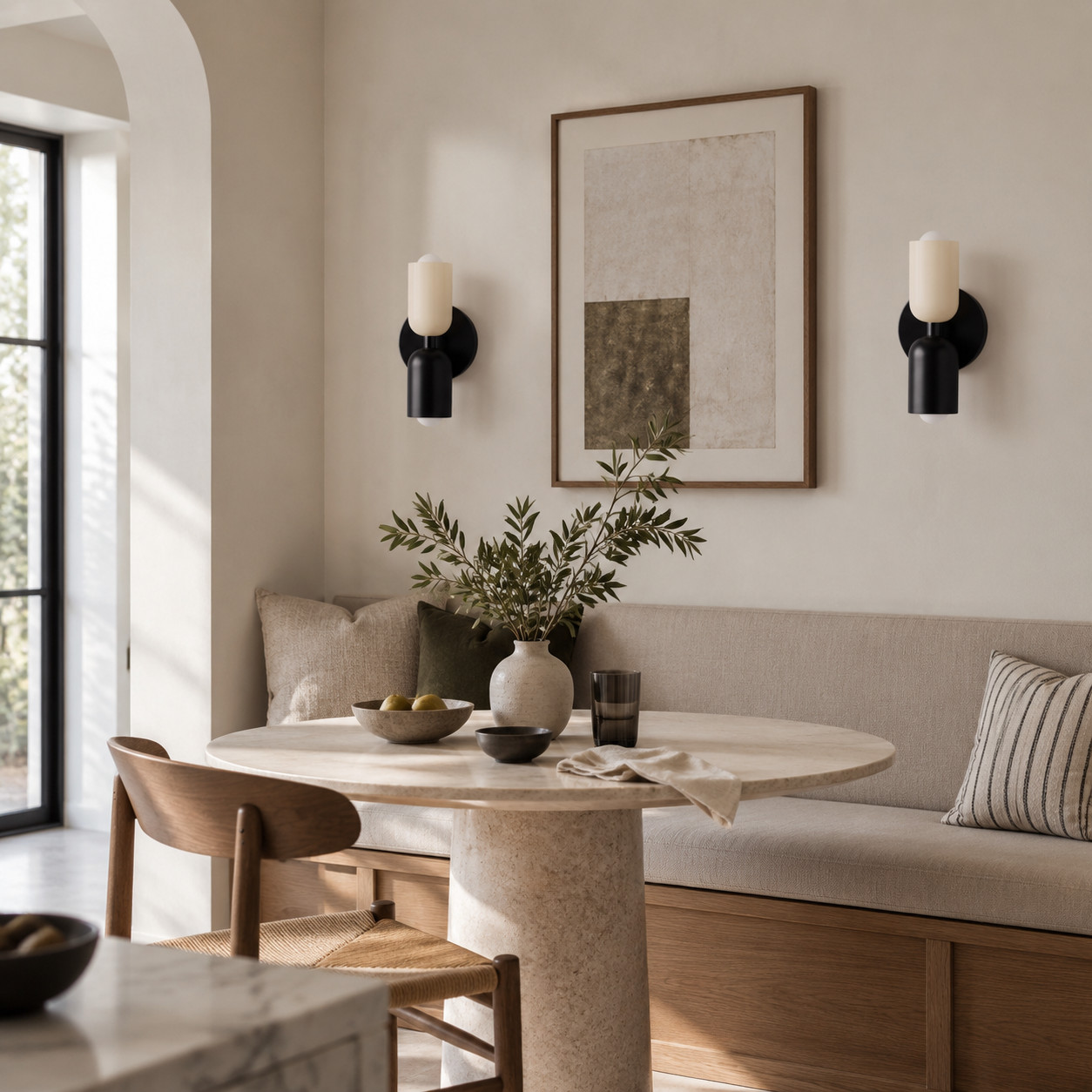 Elegant Up Down Wall Sconce - Bauhaus Double Heads Wall Light for Bedroom and Lounge