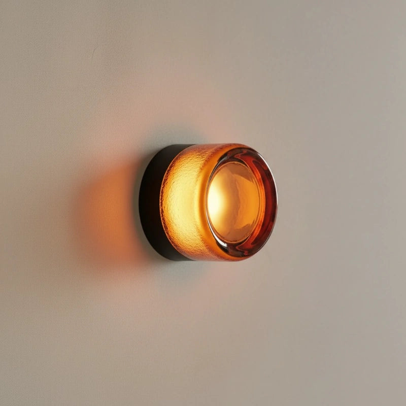Souta Modern Dome LED Glass Dimple Wall Sconce