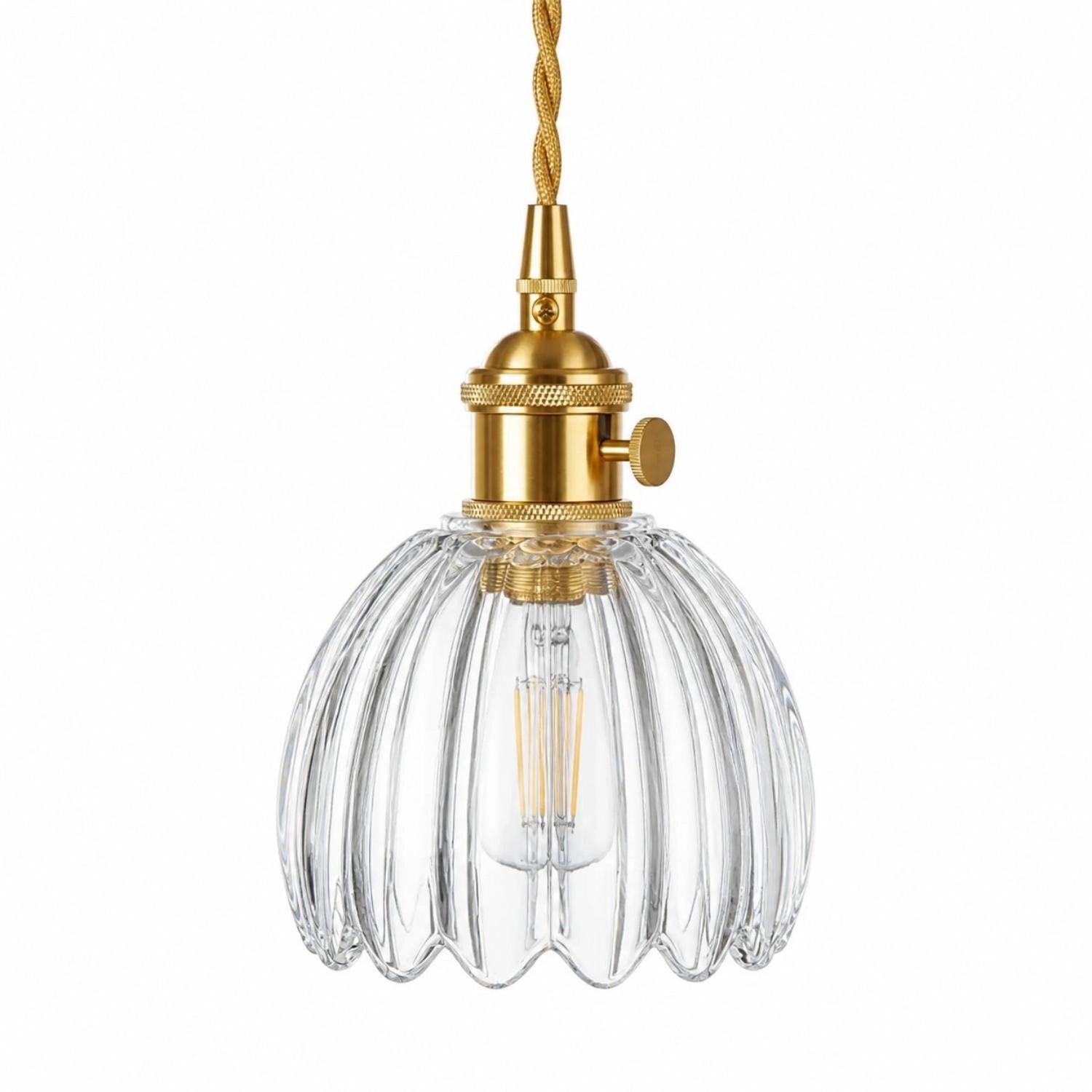 Talen Vintage Tulip Colorful Glass Pendant Light