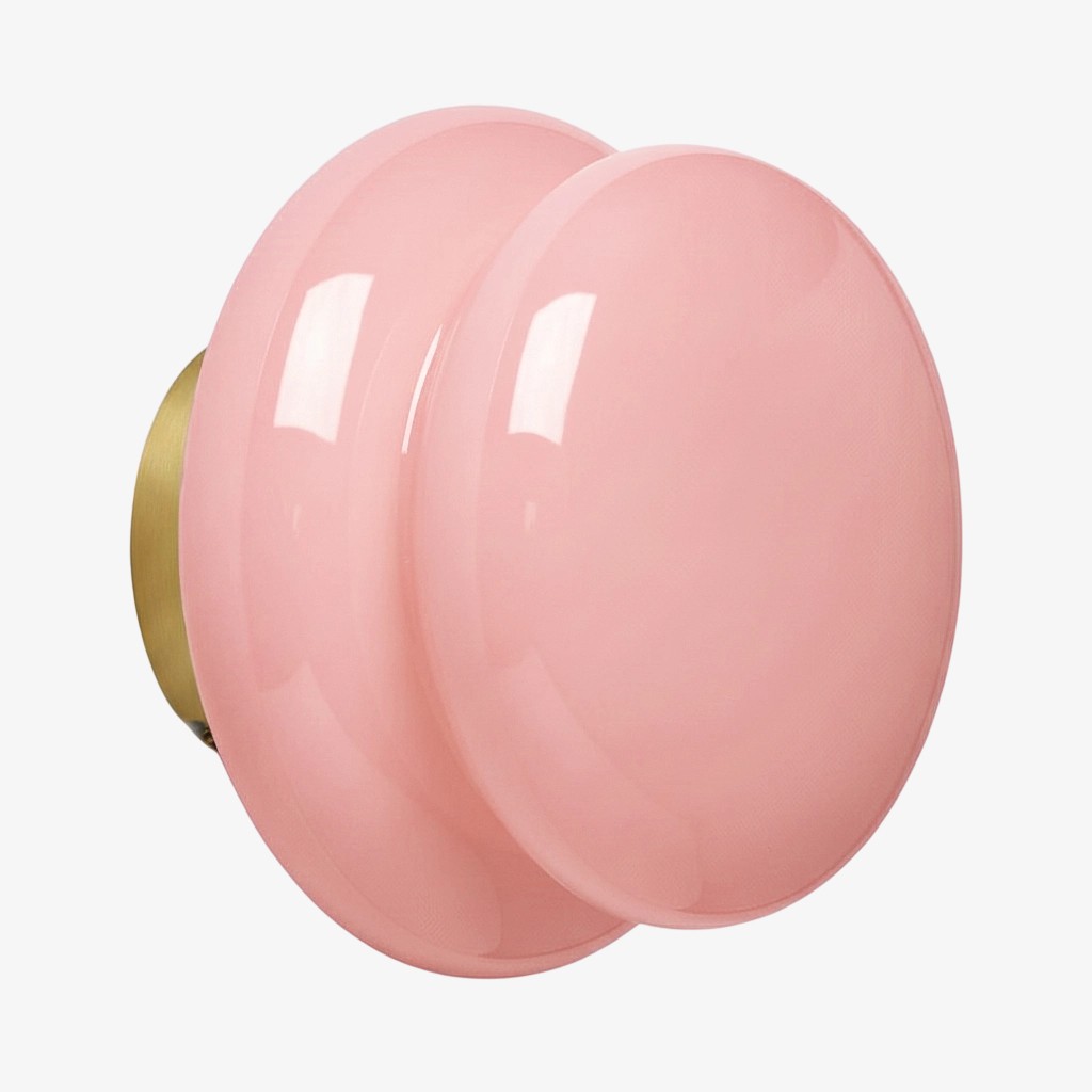 Orra Bauhaus Glass Wall Lamp &ndash; Art Decor Glass Wall Sconce for Bedroom or Bathroom K1426 - Pink