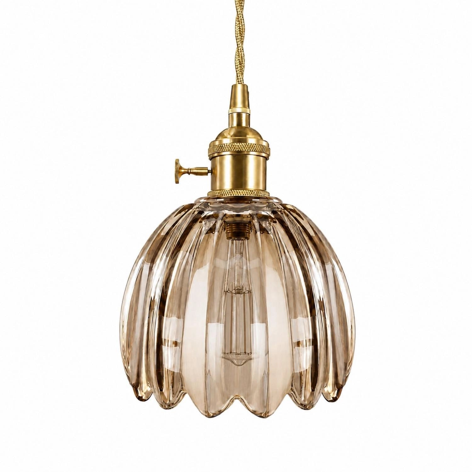 Talen Vintage Tulip Colorful Glass Pendant Light