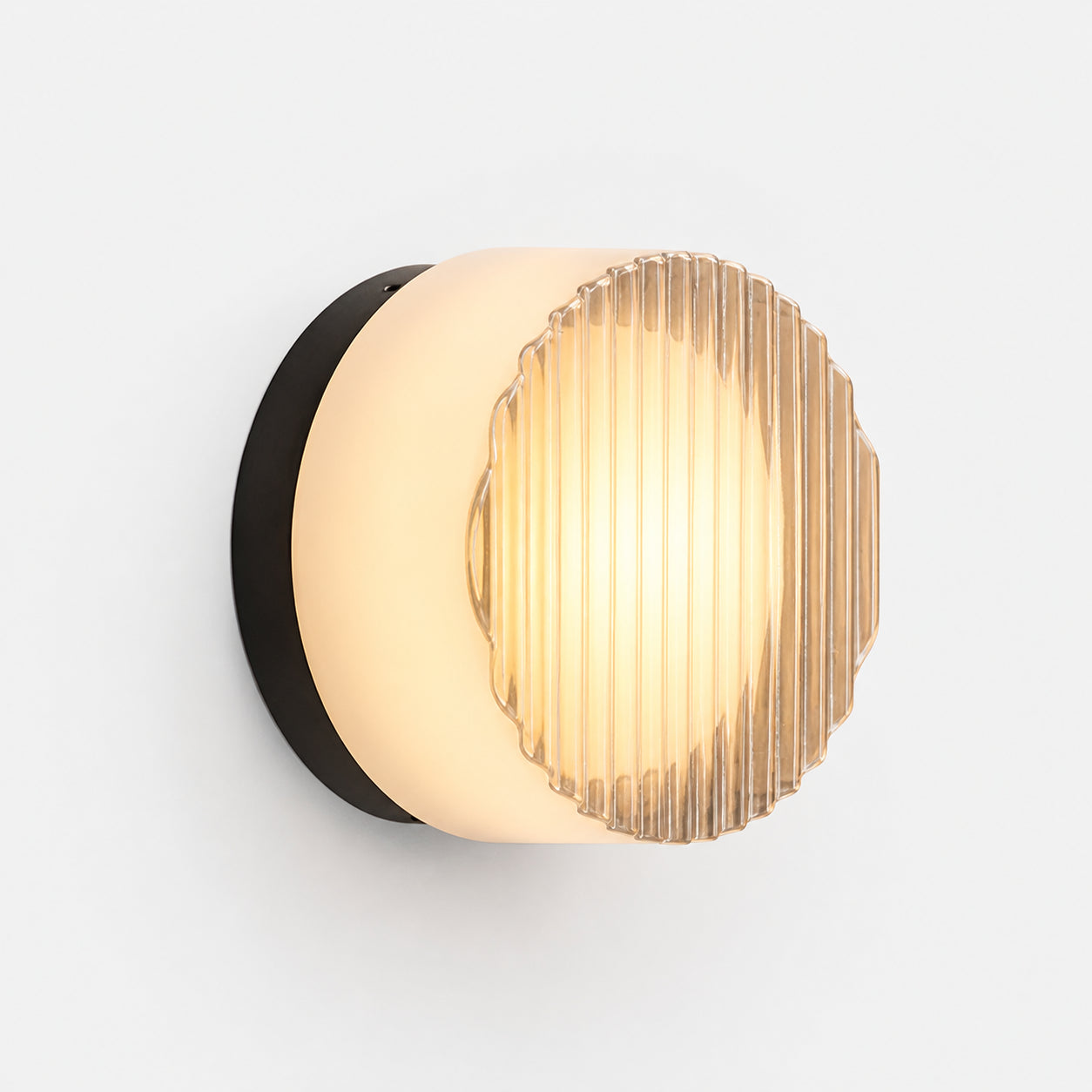 Souta Modern Dome LED Glass Dimple Wall Sconce - Smoke(Potato Chips)